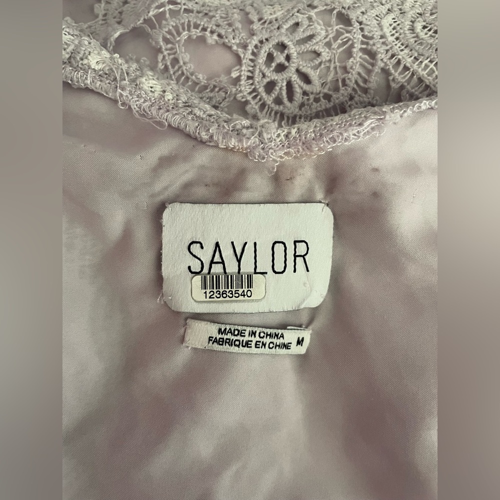 Saylor Lilac Lace Purple Dress Size Medium - Picture 12 of 13